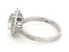 14K White Gold and Diamond, Double Halo Ring - 2