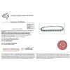 14K White Gold, Emerald and Diamond, Line Bracelet - 7