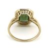 14K Yellow Gold Green Sapphire and Diamond Halo Ring - 3