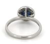 14K White Gold Blue Diamond Halo Ring - 3