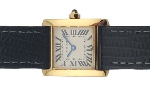 Cartier 1820 Tank Française 18k Yellow Gold Ladies 20mm