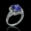 18K White gold, Tanzanite and Diamond Ring - 3