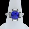 18K White gold, Tanzanite and Diamond Ring - 4