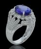 18K White Gold Tanzanite and Diamond Dress Ring - 5