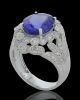 18K White Gold Tanzanite and Diamond Dress Ring - 6