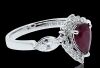 18K White Gold Ruby and Diamond Dress Ring - 2