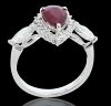 18K White Gold Ruby and Diamond Dress Ring - 4