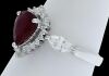 18K White Gold Ruby and Diamond Dress Ring - 7