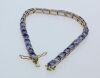 9K Yellow Gold and Tanzanite flexible link bracelet - 3