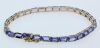 9K Yellow Gold and Tanzanite flexible link bracelet - 4