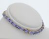 9K Yellow Gold and Tanzanite flexible link bracelet - 5