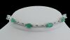 9K White Gold and Emeralds flexible link bracelet - 3