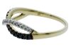 9K Yellow Gold Black and White Diamond Dress ring - 3