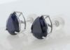 18K White Gold and Blue Sapphire earrings - 2