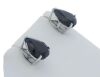 18K White Gold and Blue Sapphire earrings - 4