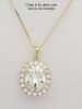 9K Yellow Gold Moissanite Halo Pendant - 2