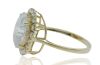 9K Yellow Gold Moissanite Halo Dress Ring - 2