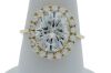 9K Yellow Gold Moissanite Halo Dress Ring - 5