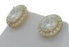 9K Yellow Gold Moissanite Halo stud earring - 4