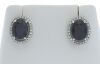 9K White Gold Sapphires and Diamond Earrings - 3