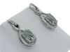 9K White Gold Amethyst and Diamond Halo Earrings - 3