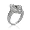 18K White Gold Diamond Dress ring - 4