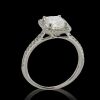 18K White Gold GIA Radiant cut Diamond Halo Engagement ring - 3