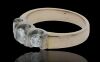 18K Two-tone Diamond trilogy ring - 3