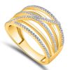 9K Yellow Gold Diamond Dress Ring - 3