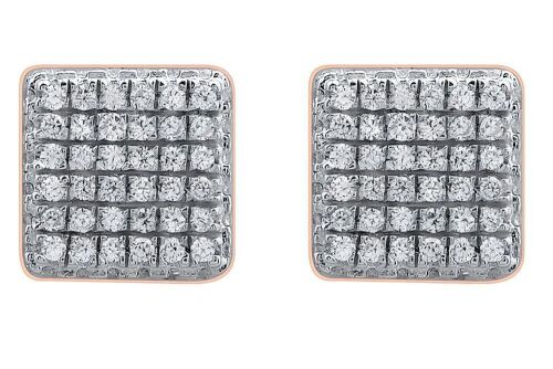 9K Rose Gold Diamonds stud earrings