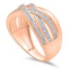 9K Yellow Gold Diamond Dress Ring - 4