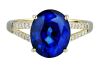 9K Yellow Gold Sapphire and Diamond Dress Ring