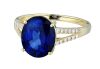 9K Yellow Gold Sapphire and Diamond Dress Ring - 2