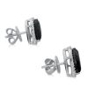 18K White Gold Black Diamond Earrings - 3