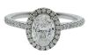 18K White Gold Engagement Diamond Ring GIA certified