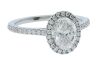 18K White Gold Engagement Diamond Ring GIA certified - 2