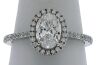 18K White Gold Engagement Diamond Ring GIA certified - 4