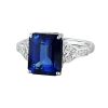 9K White gold Sapphire and Diamond Dress Ring - 2