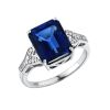 9K White gold Sapphire and Diamond Dress Ring - 4