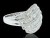 18K White Gold Diamond Dress ring - 2