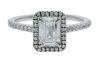 18K White Gold Engagement Diamond Ring GIA certified