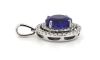 14K White Gold, Tanzanite and Diamond, Double Halo Pendant - 2