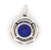 14K White Gold, Tanzanite and Diamond, Double Halo Pendant - 3