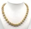 14K Yellow Gold, Golden South Sea Pearl and Diamond, Strand Necklace