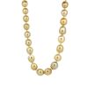 14K Yellow Gold, Golden South Sea Pearl and Diamond, Strand Necklace - 2