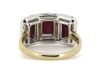 14K Yellow Gold, Ruby and Diamond, Halo Trilogy Ring - 3