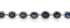 14K Yellow Gold, Blue Sapphire and Diamond, Halo Bracelet - 2