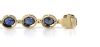 14K Yellow Gold, Blue Sapphire and Diamond, Halo Bracelet - 6