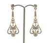 14K Yellow Gold and Diamond, Art Deco Drop Earrings