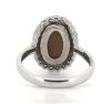 14K White Gold, Lightening Ridge Opal and Diamond, Halo Ring - 3